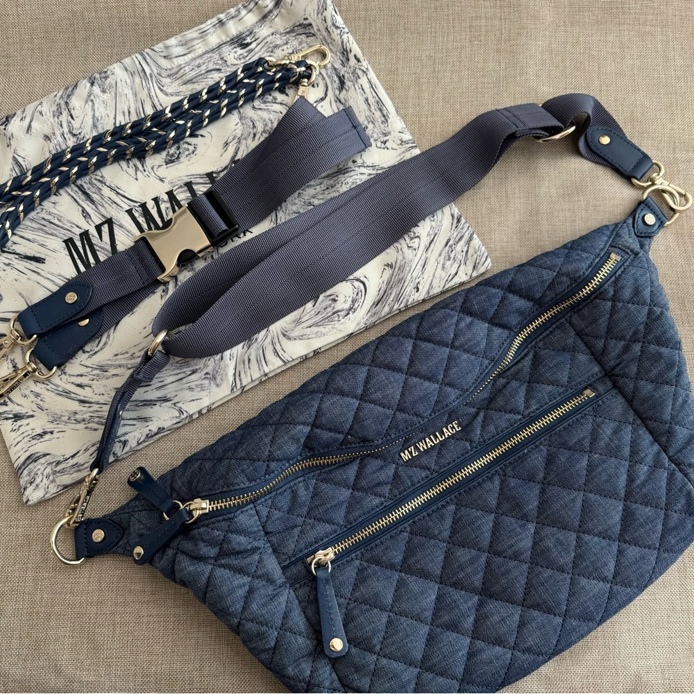 MZ Wallace Crosby crossbody sling -True Denim